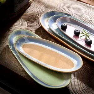 Bulk Ceramic Dinner Plates, Refined Soft Gradient Plates-2