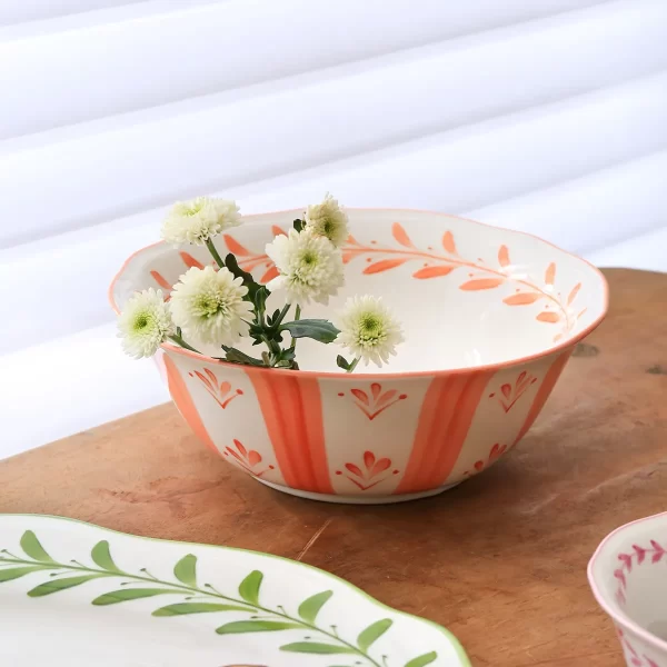 Colorful Dinner Set Wholesale, Hand-Painted Flower Tableware-1