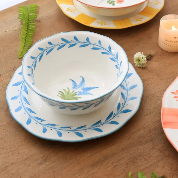 Colorful Dinner Set Wholesale, Hand-Painted Flower Tableware-2
