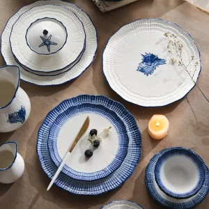 Restaurant Supply Dinner Plates, Ocean Elements Plates Bulk-3