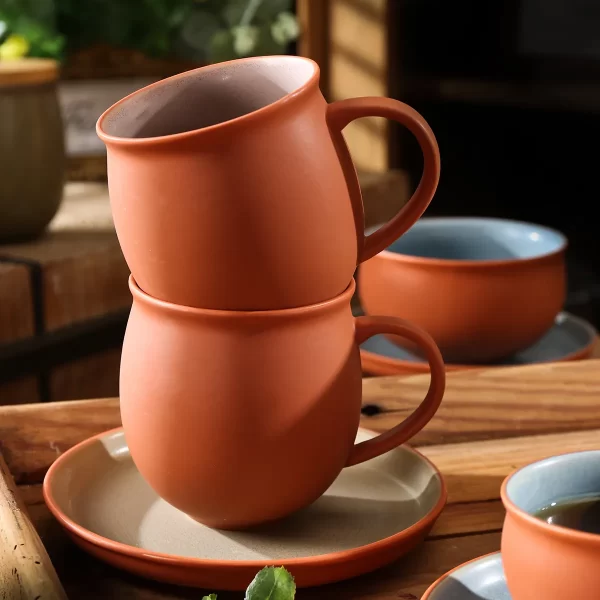 Satin Glaze Cup Sets Wholesale, Ceramic Teapot & Cup Saucers-1