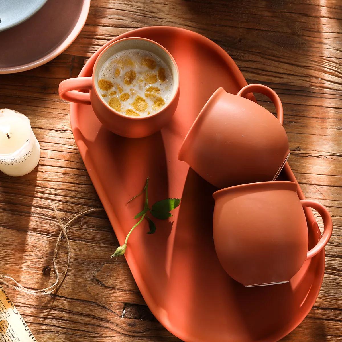 Satin Glaze Cup Sets Wholesale, Ceramic Teapot & Cup Saucers-3