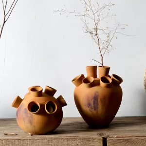 Art Deco Vases Wholesale with Multi-Perforated Designs-1