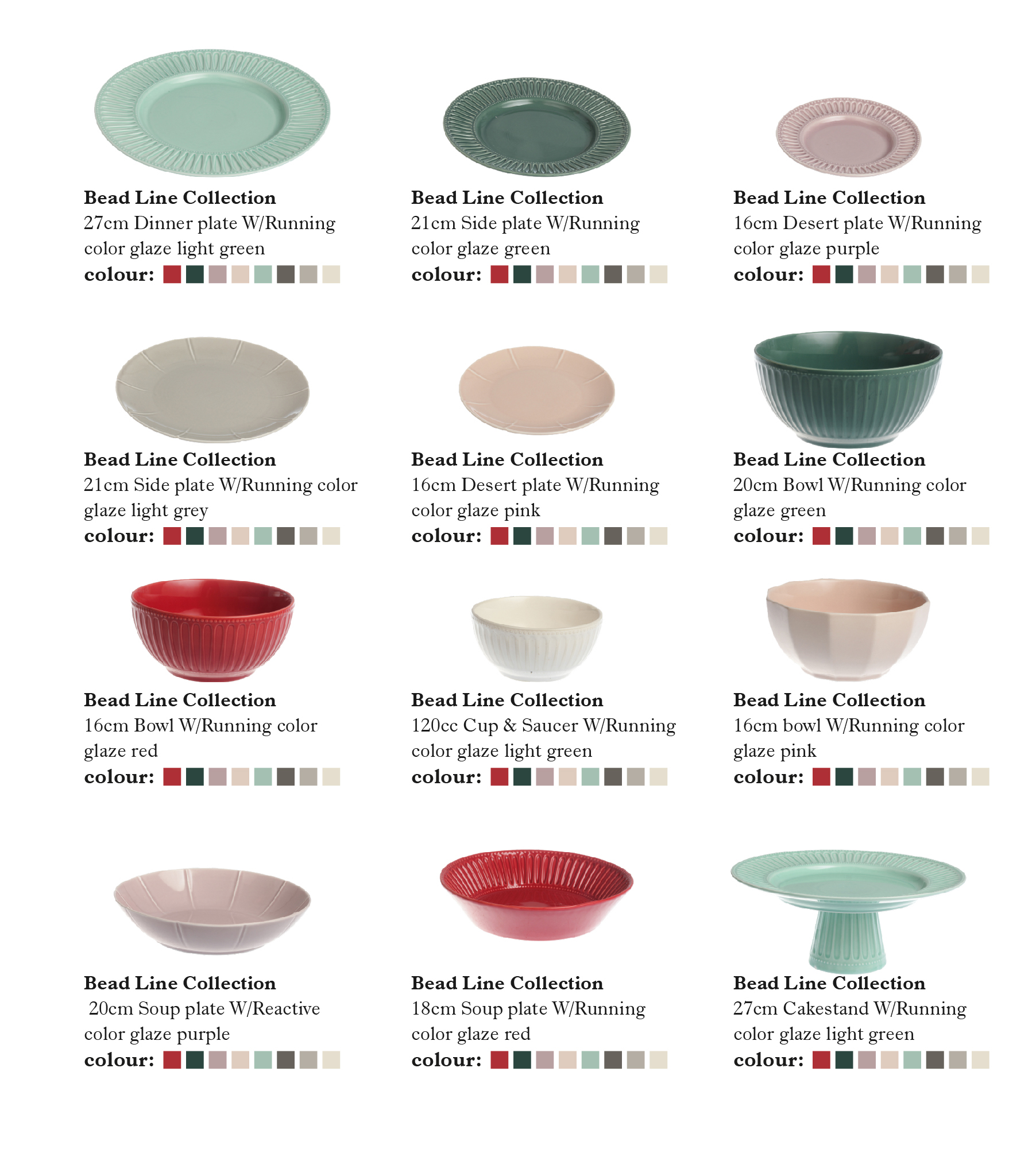 Bright Colored Dinner Sets Wholesale Porcelain Crockery Sets-16