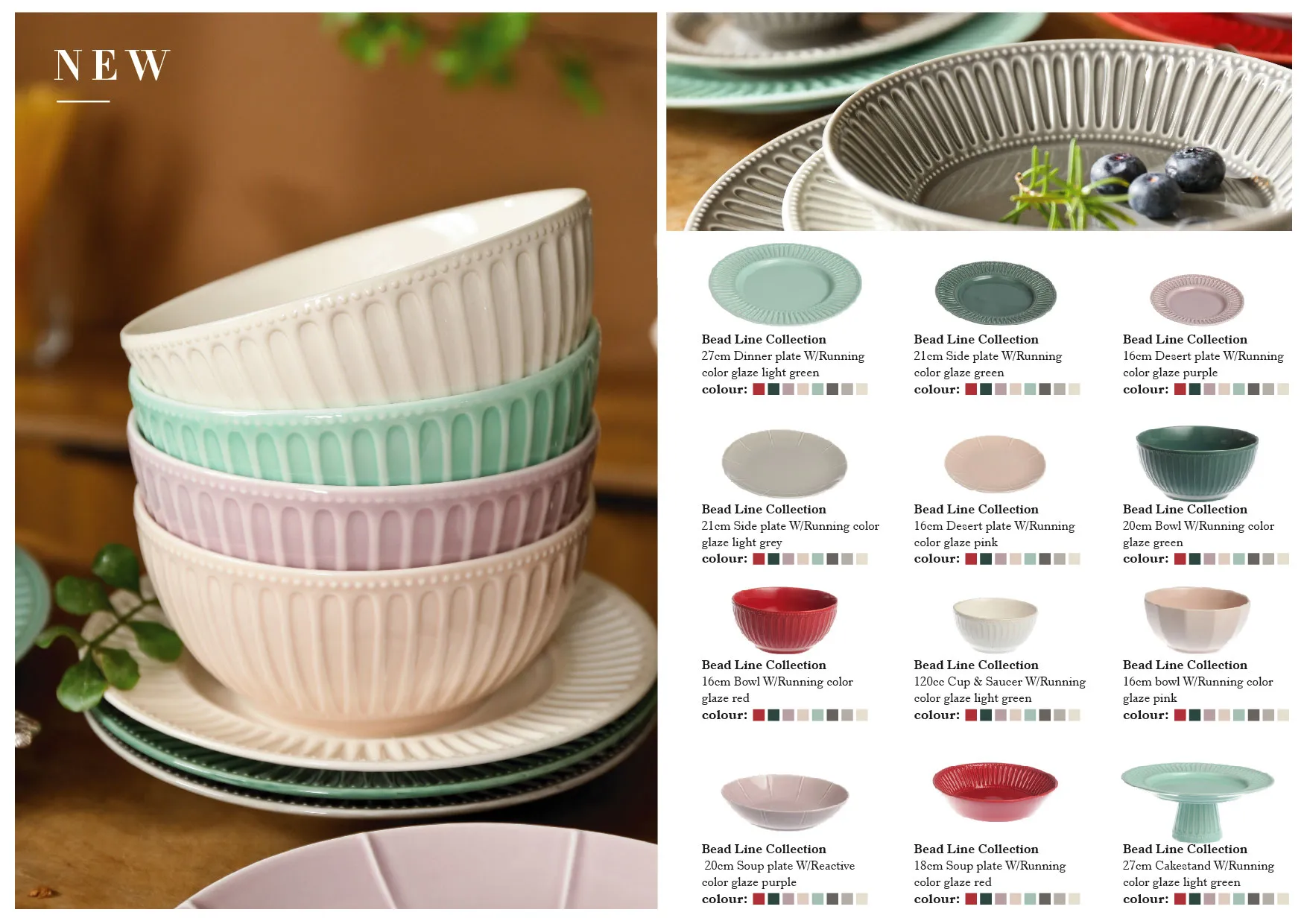 Bright Colored Dinner Sets Wholesale Porcelain Crockery Sets-3