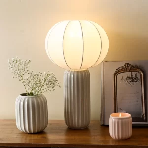Ceramic Table Lamp Wholesale with Exquisite Vertical Stripe-12
