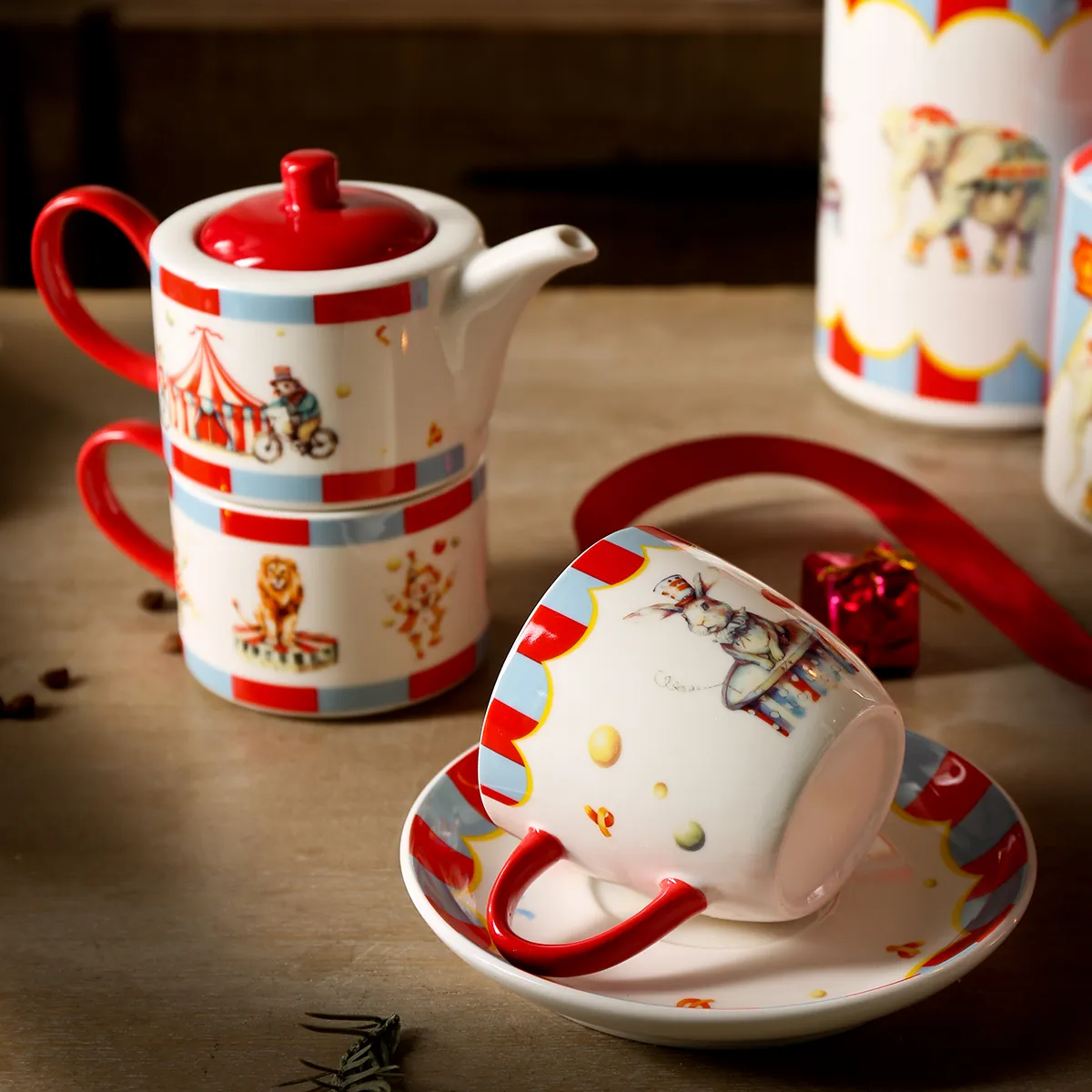 Circus-Themed Colored Tableware Wholesale Complete Sets-3