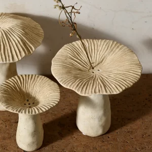 Vaso de cerâmica bonito para flores, venda por atacado, conjunto de vasos em forma de cogumelo - 1