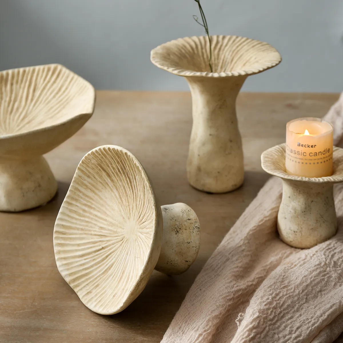 Cute Ceramic Bud Vases Wholesale, Mushroom Shape Vase Set-3