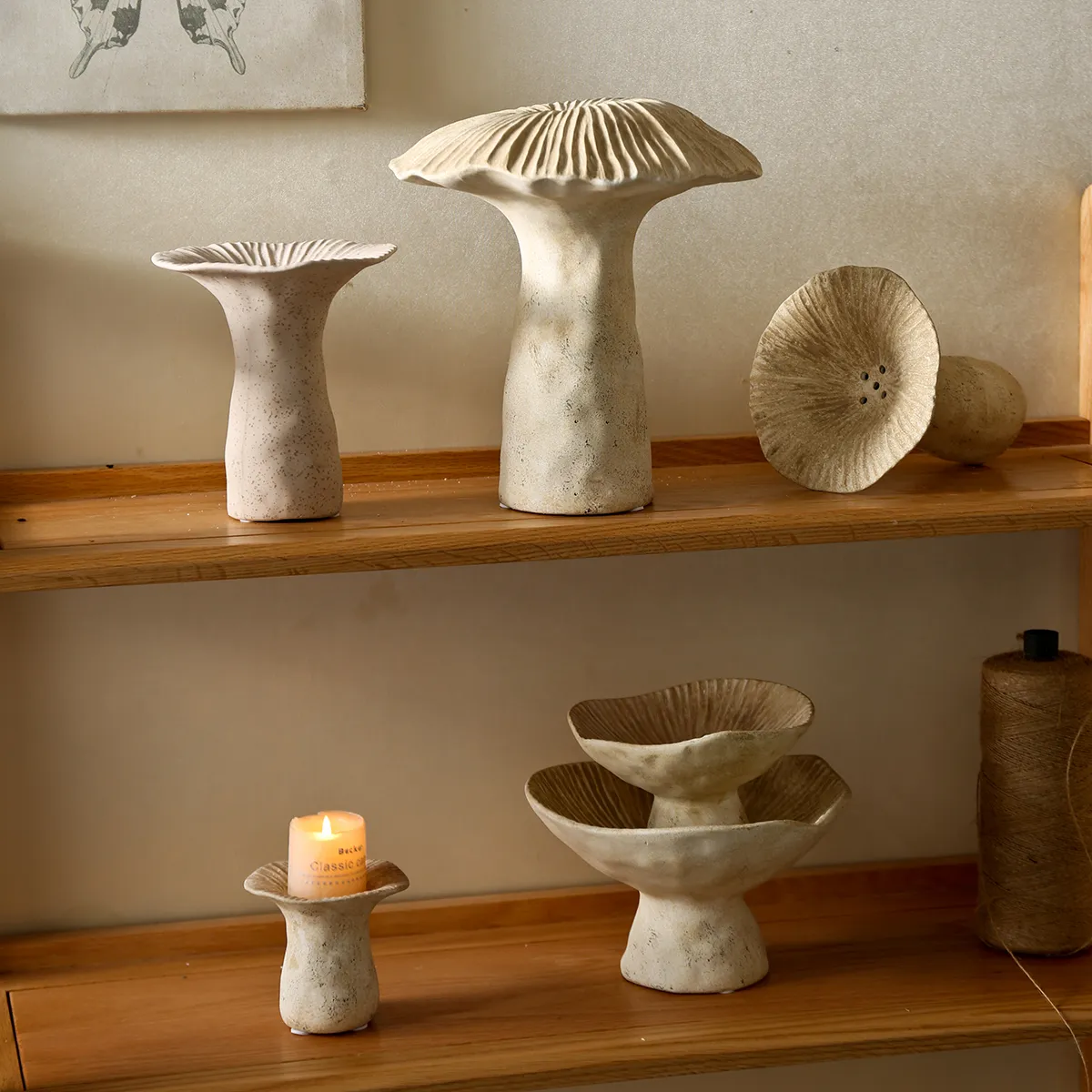 Cute Ceramic Bud Vases Wholesale, Mushroom Shape Vase Set-5