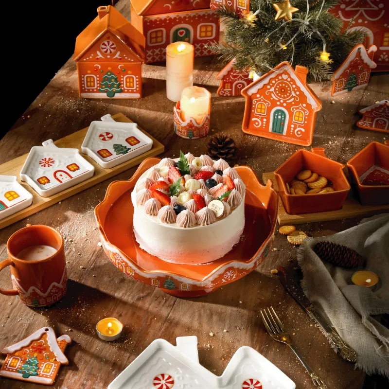 Embossed Dinnerware Sets Wholesale With Gingerbread Design-1