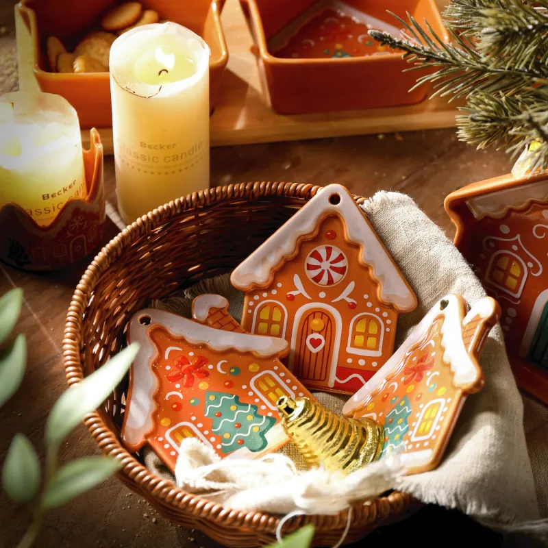 Embossed Dinnerware Sets Wholesale With Gingerbread Design-7