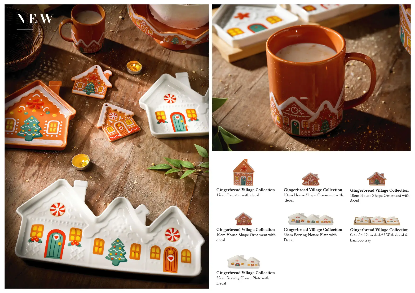 Embossed Dinnerware Sets Wholesale With Gingerbread Design-8