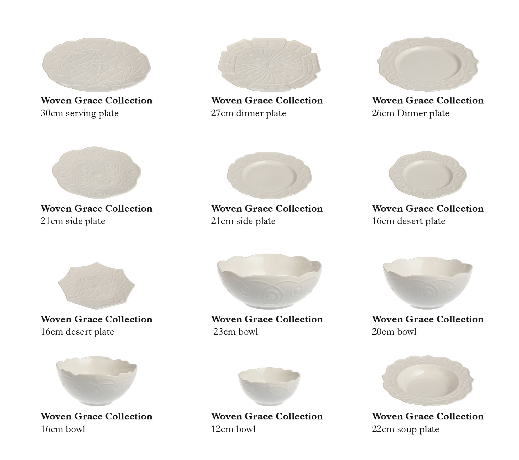 Embossed White Dinnerware Bulk, Elegant Tableware Collection-1