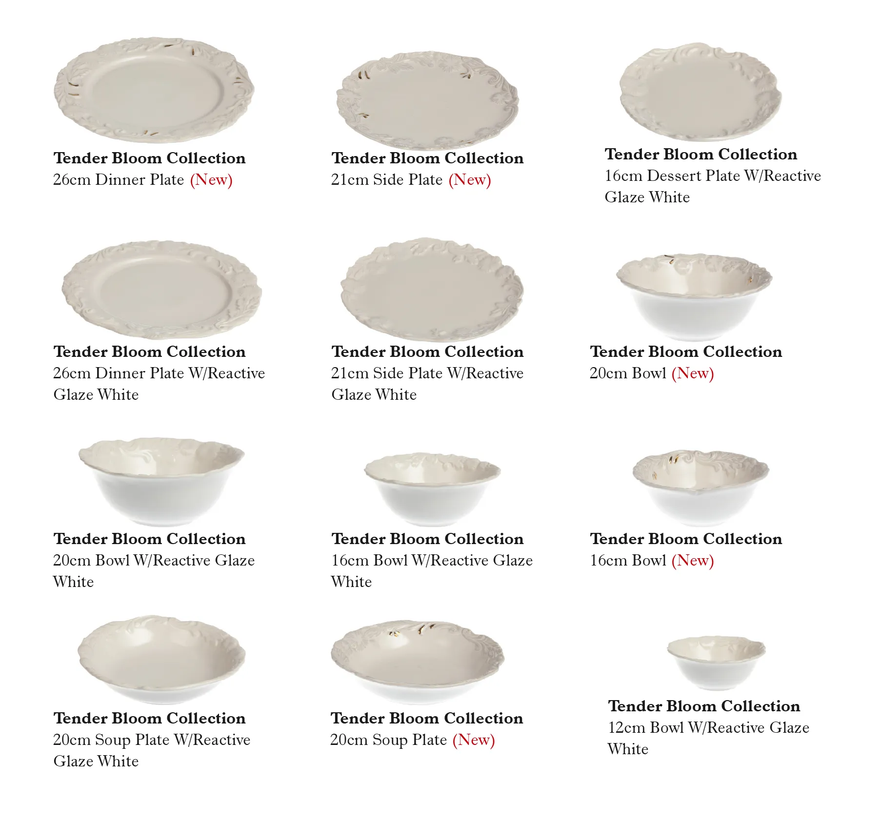 Floral Relief Wholesale Wedding Dinnerware Crockery Sets-10