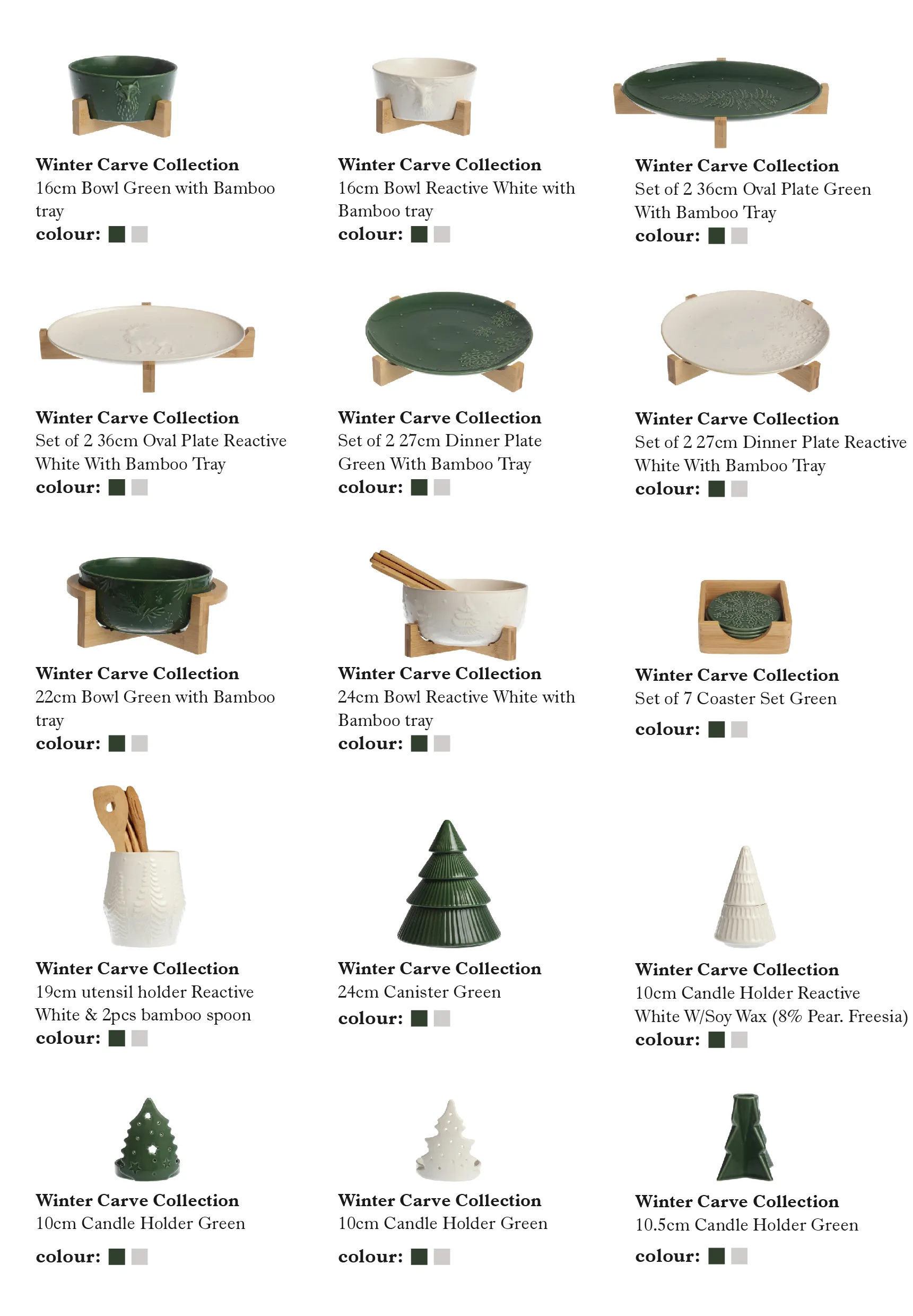 Green Christmas Tableware Wholesale with Deer & Tree Designs-13