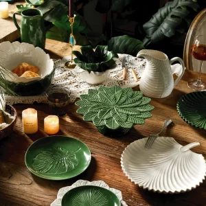 Natural Leaf Shape Porcelain Dinnerware Wholesale Supply-1