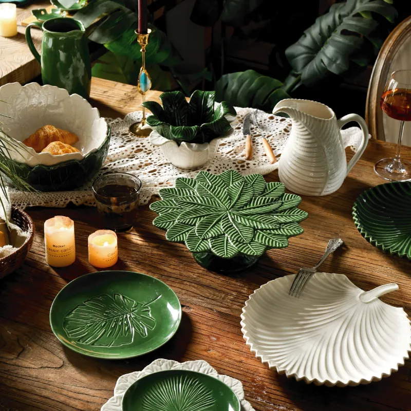 Natural Leaf Shape Porcelain Dinnerware Wholesale Supply-1