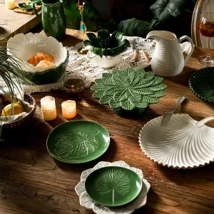 Natural Leaf Shape Porcelain Dinnerware Wholesale Supply-10