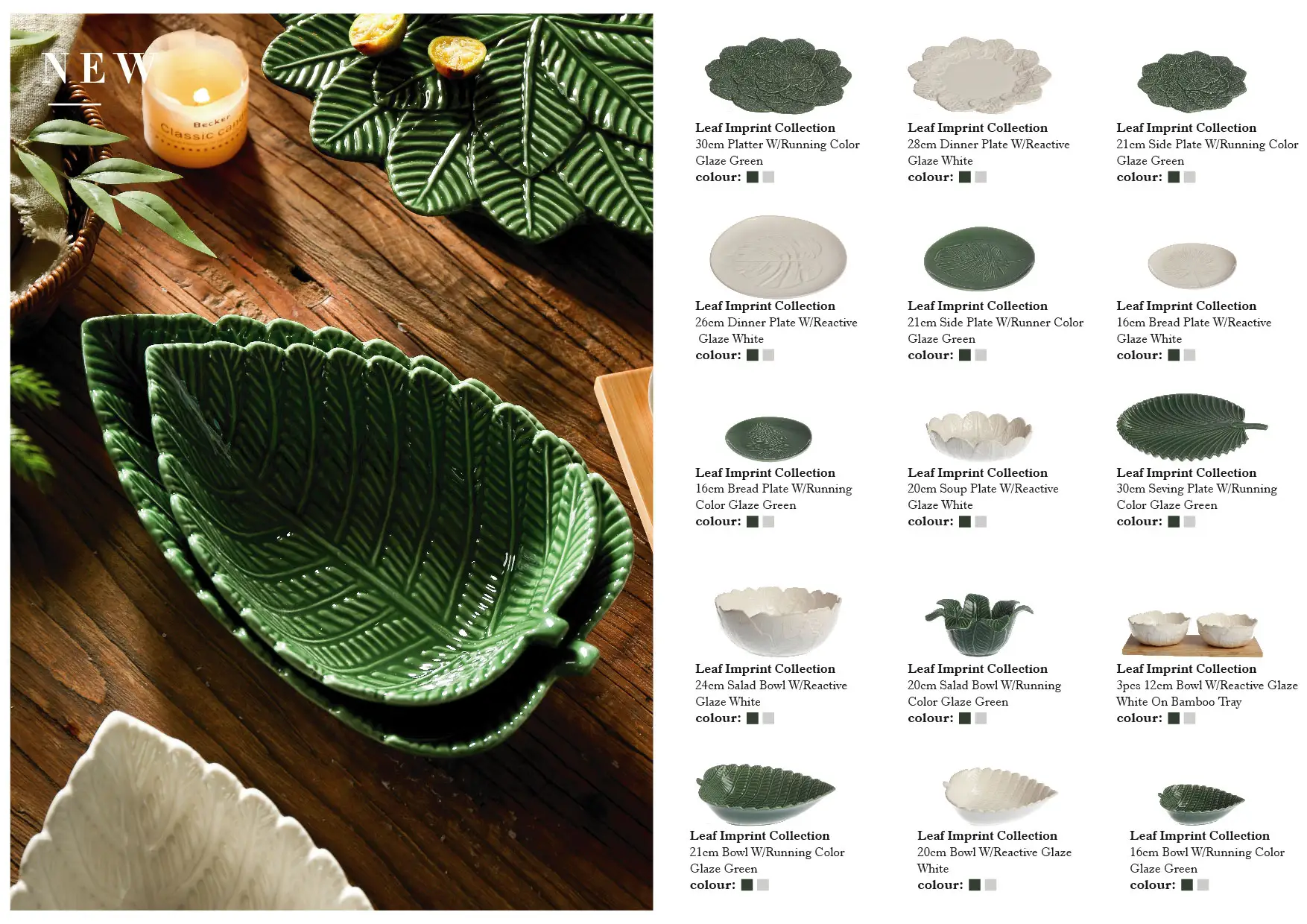 Natural Leaf Shape Porcelain Dinnerware Wholesale Supply-3