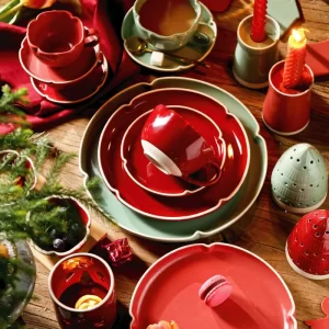 Nouveau Design Wholesale Serveware, Christmas Plate Bowl Cup Set-1