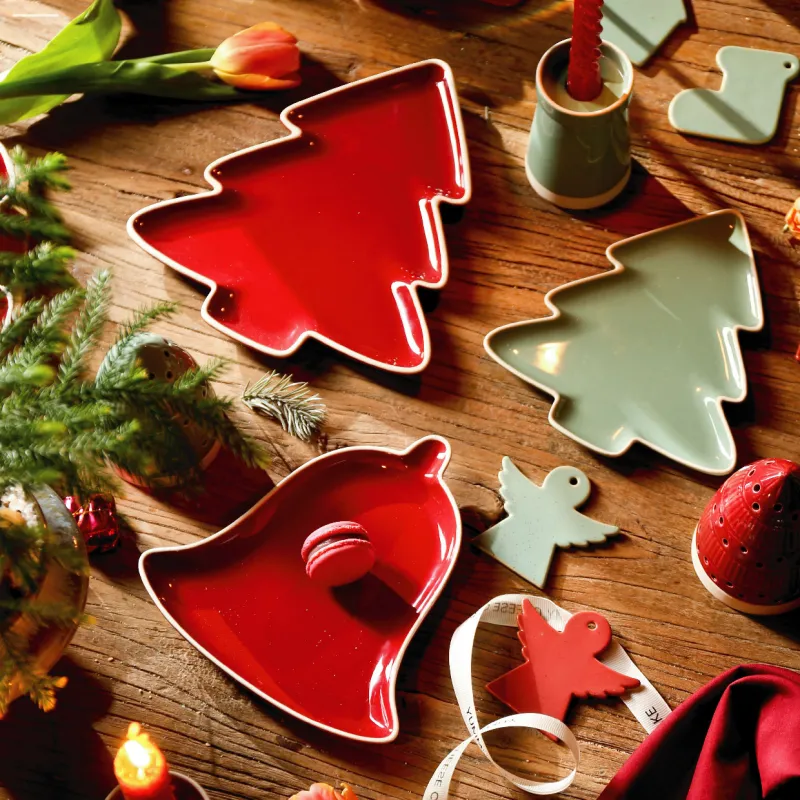 New Design Wholesale Serveware, Christmas Plate Bowl Cup Set-2