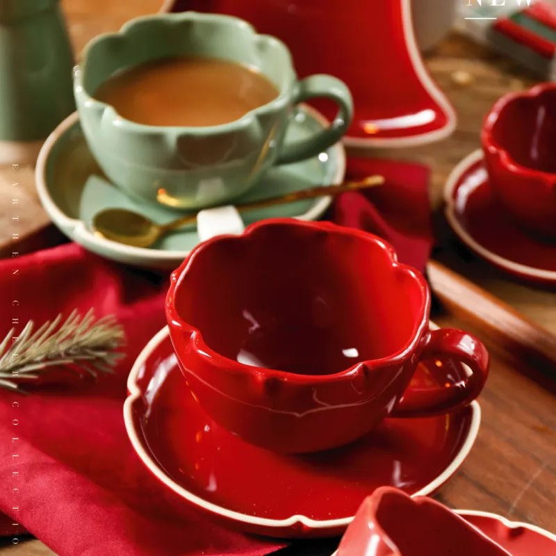 New Design Wholesale Serveware, Christmas Plate Bowl Cup Set-5