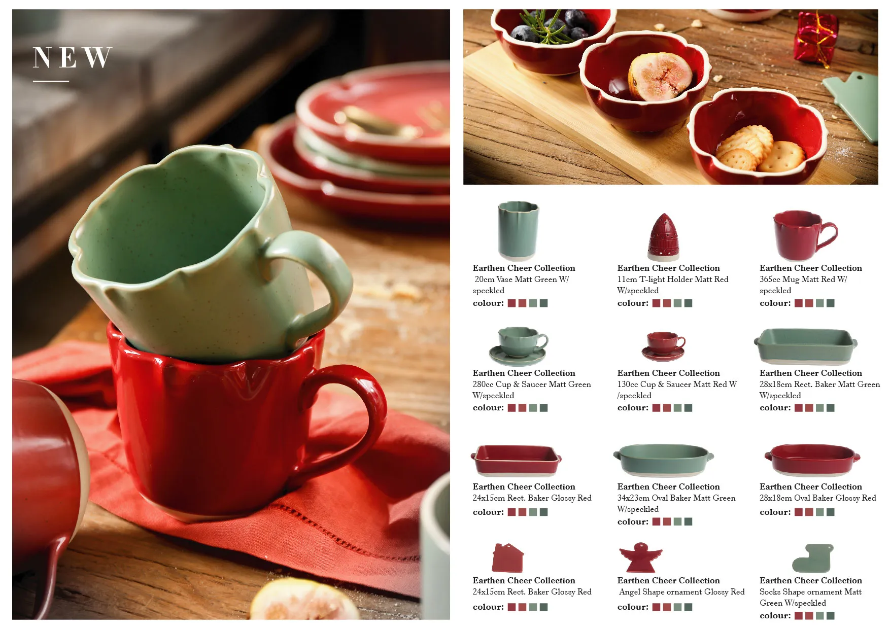 New Design Wholesale Serveware, Christmas Plate Bowl Cup Set-6