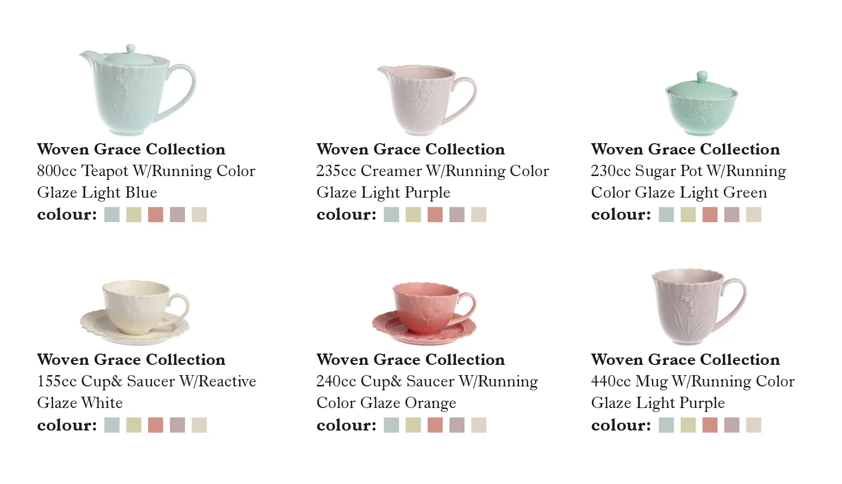 Soft Color Elegant Dinnerware Wholesale with Tulip Pattern-11