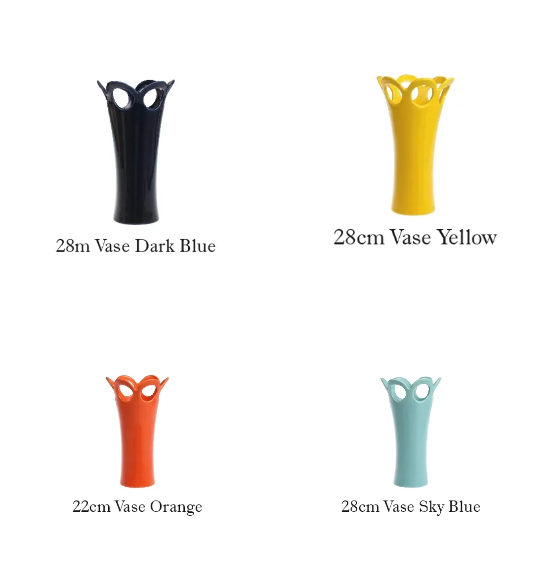 Vases à fleurs hauts en vrac, vase en céramique au design artistique découpé-3