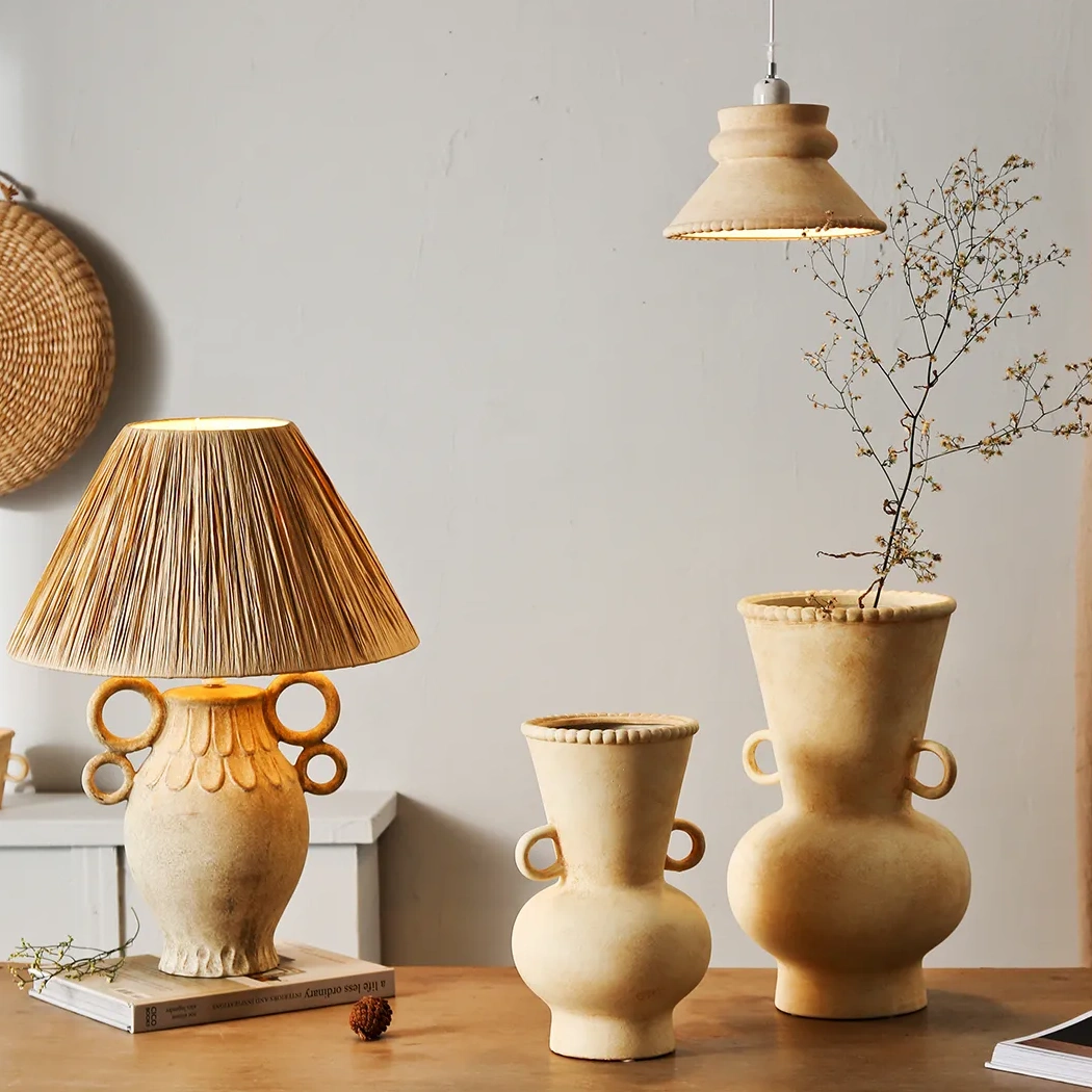 Vases décoratifs en terre cuite en gros, vases floraux artisanaux-3