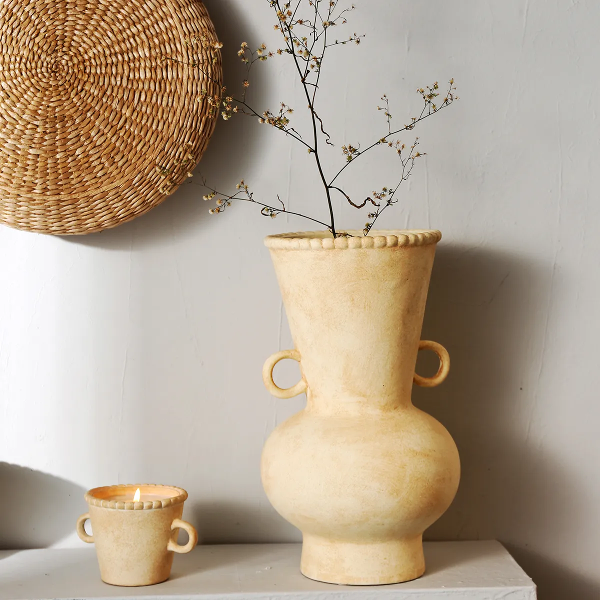 Vases décoratifs en terre cuite en gros, vases floraux artisanaux-5