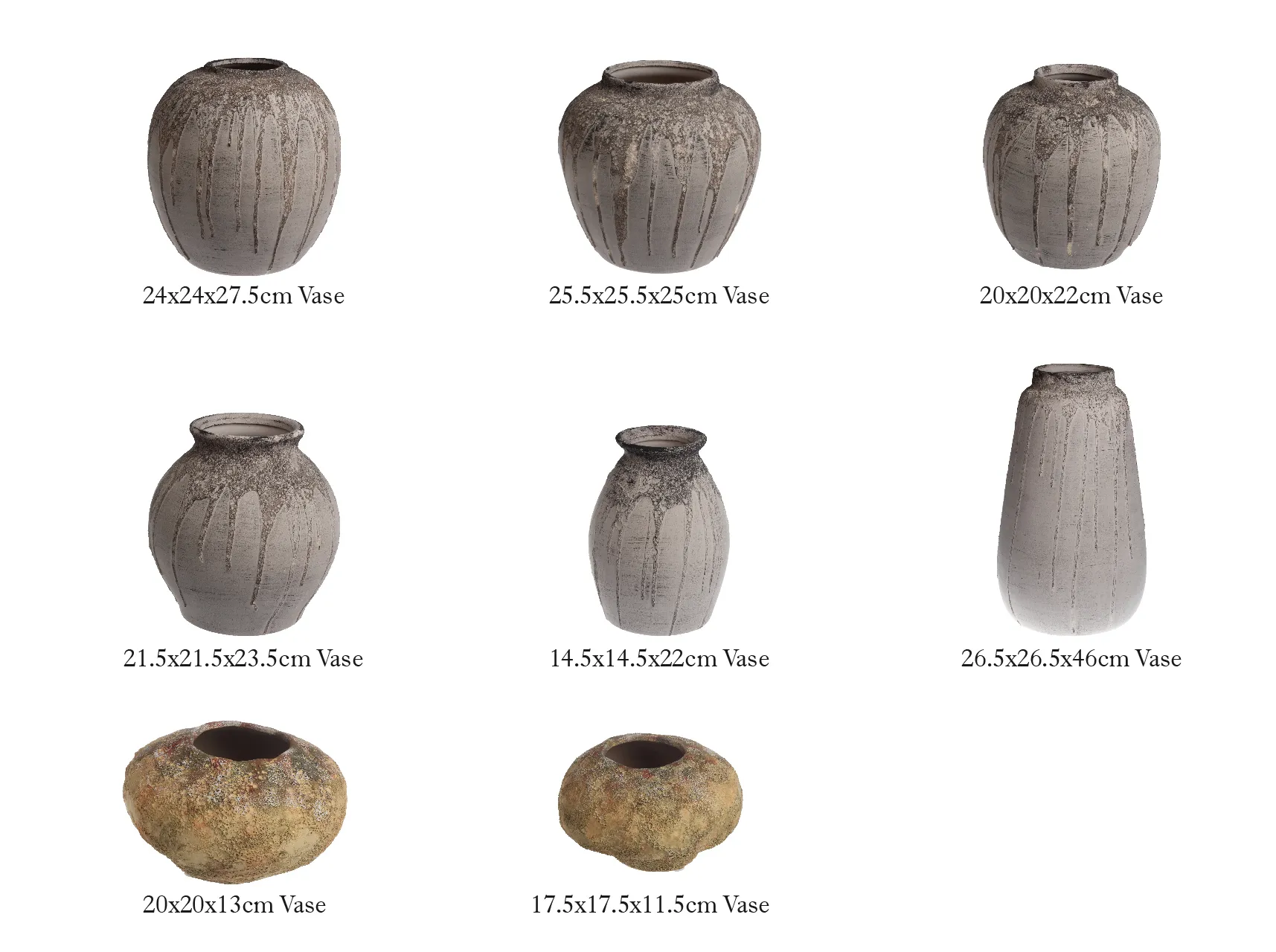 Collection de vases pour compositions florales Wabi-Sabi en gros - 8