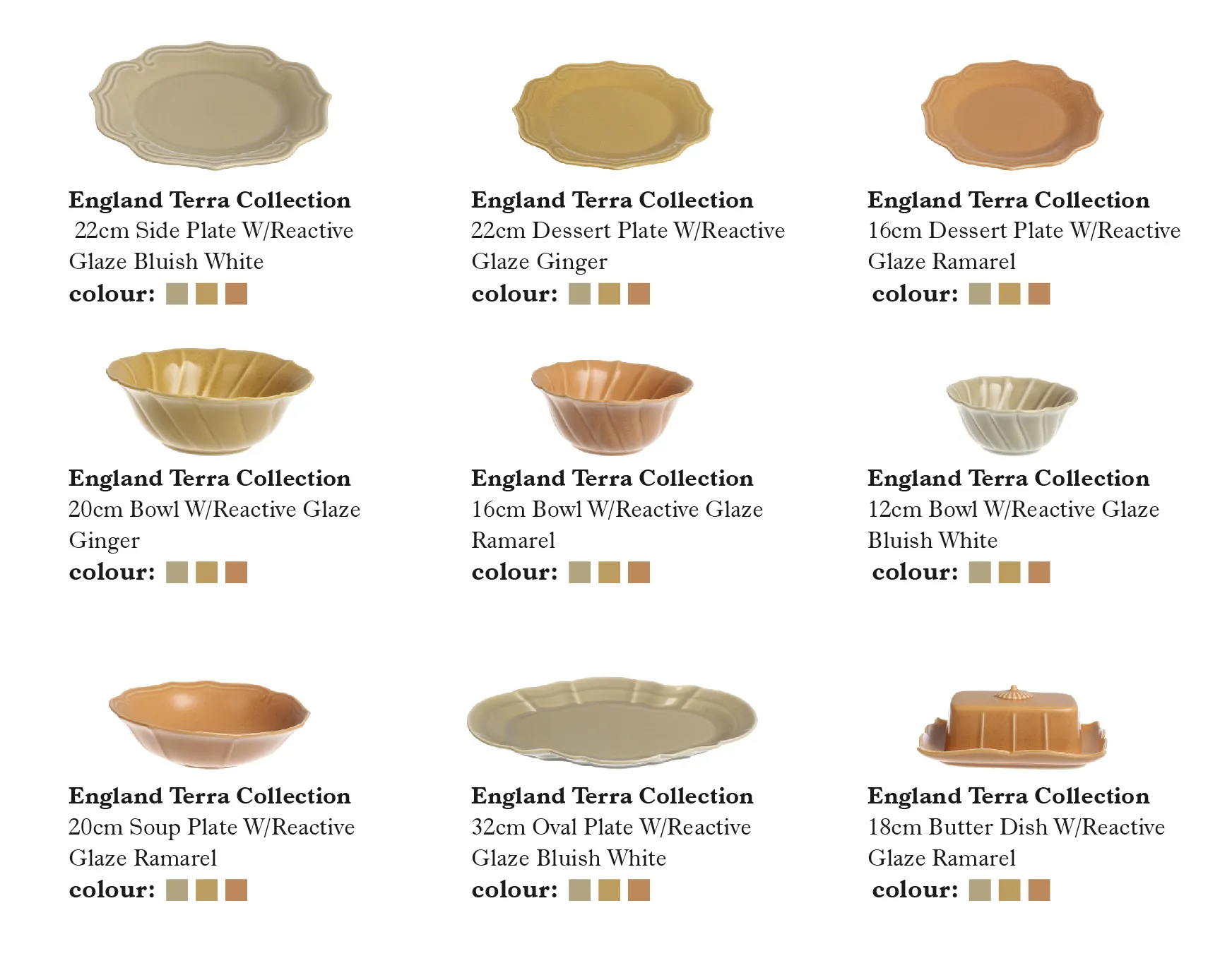 Warm Hue Wholesale Ceramic Crockery Set With Wavy Edges-12