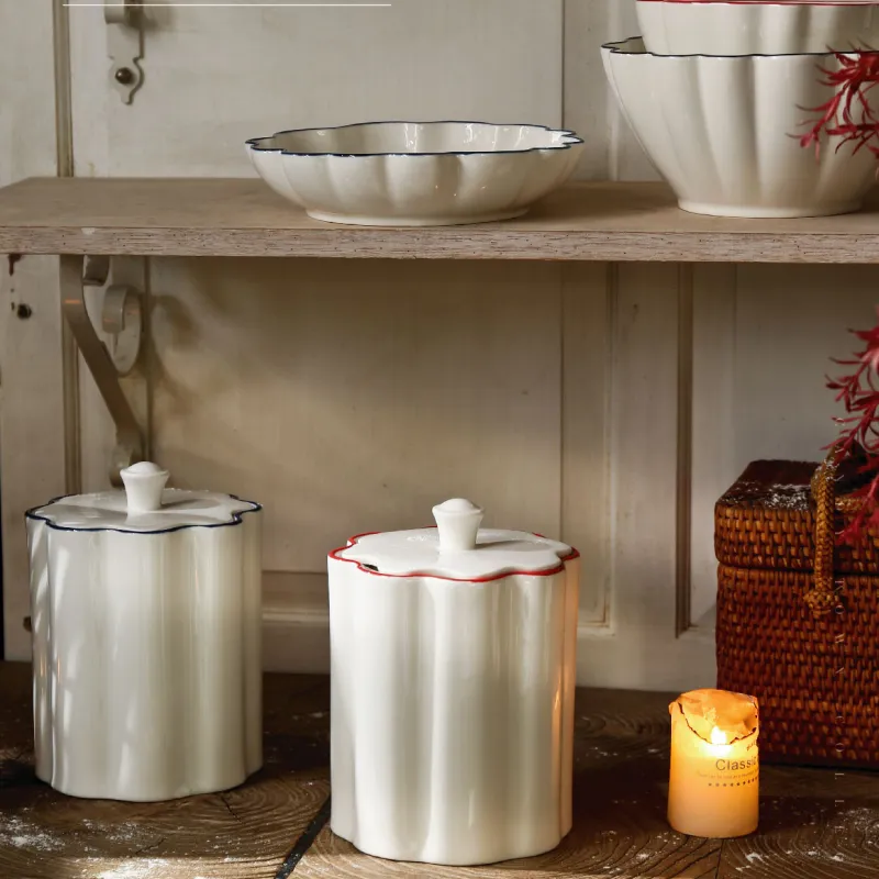 Wholesale Bulk White Dinnerware With Stylish Color Wavy Edge-8