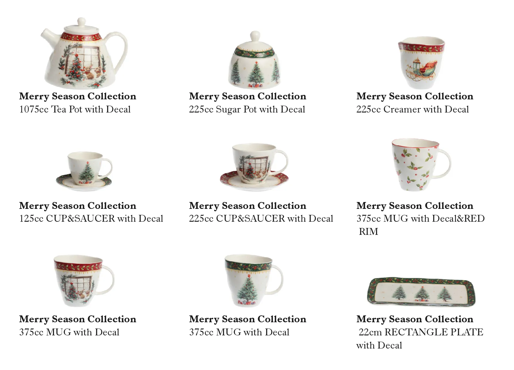 Wholesale Christmas Tableware, Red Green Gold Color Design-10