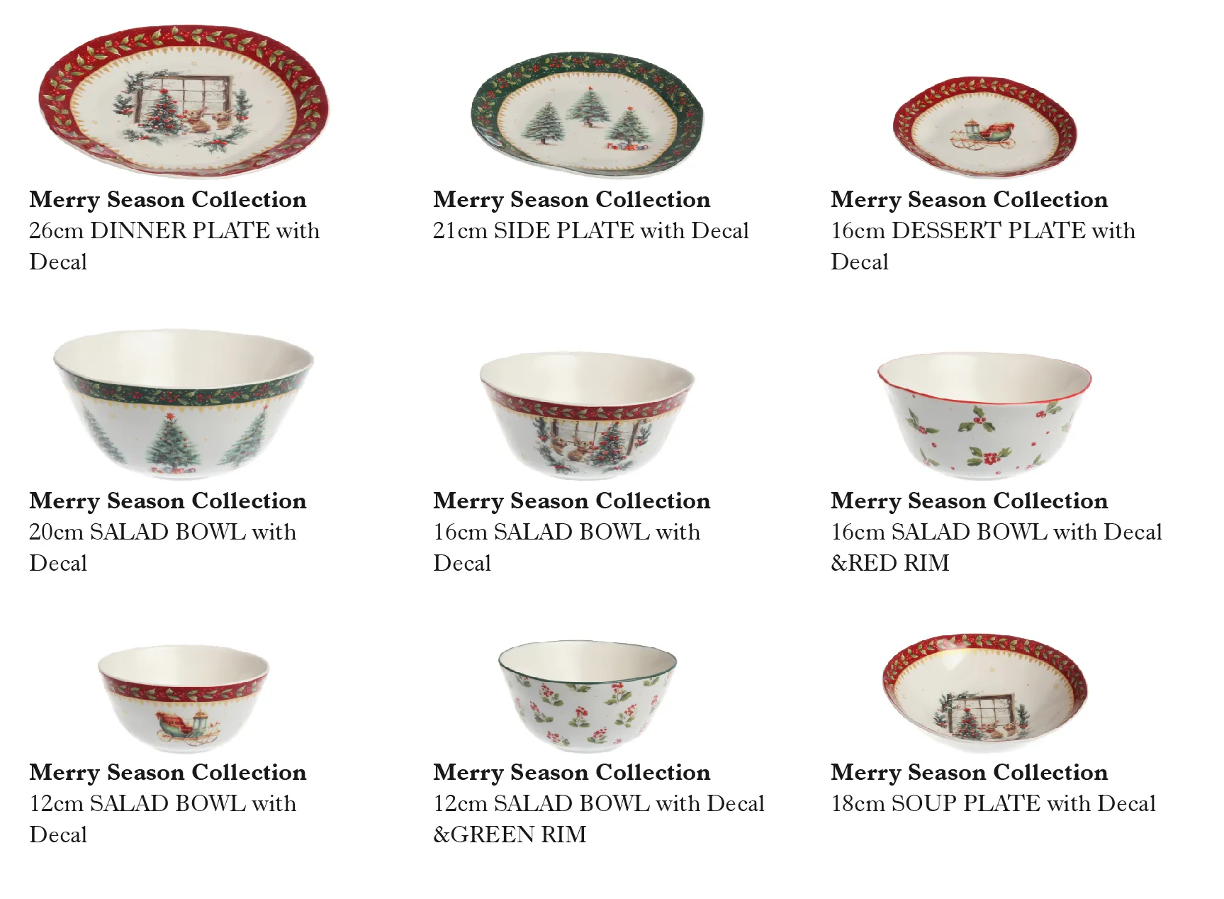 Wholesale Christmas Tableware, Red Green Gold Color Design-9