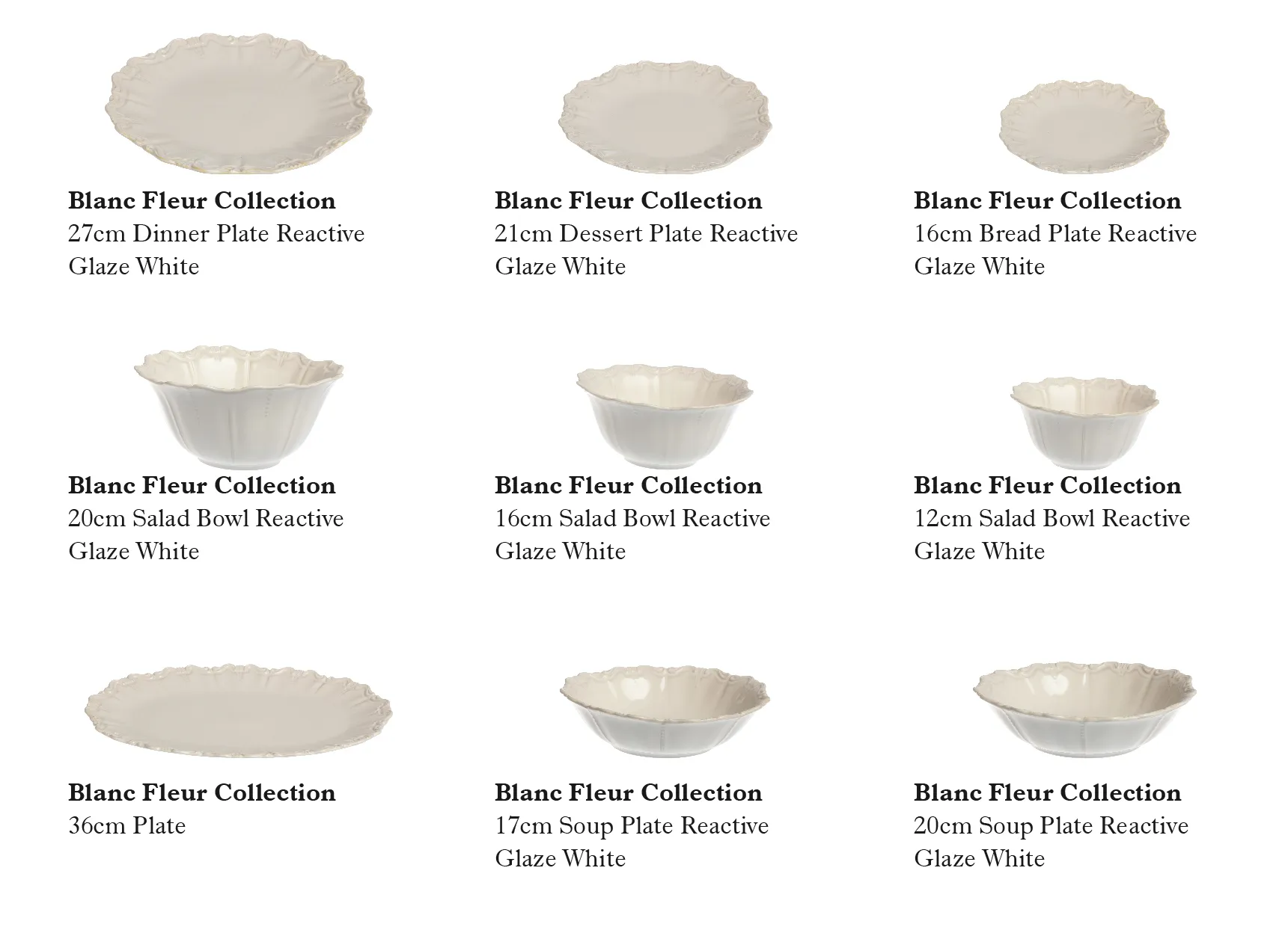 مجموعة أواني مائدة بيضاء بالجملة، أواني مائدة على شكل زهرة - 13