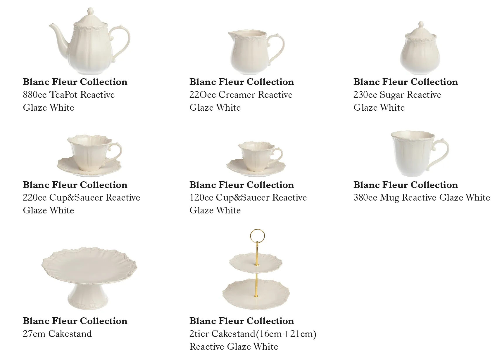 مجموعة أواني مائدة بيضاء بالجملة، أواني مائدة على شكل زهرة - 14