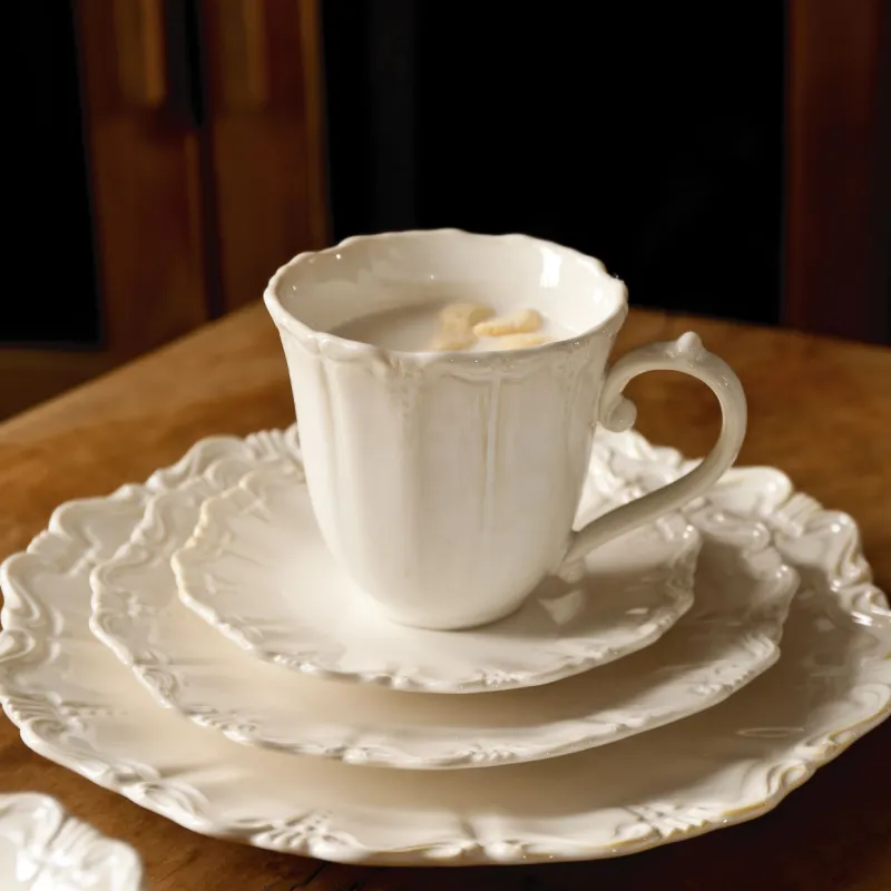 Wholesale White Dinnerware Set, Flower Shape Crockery Supply-6