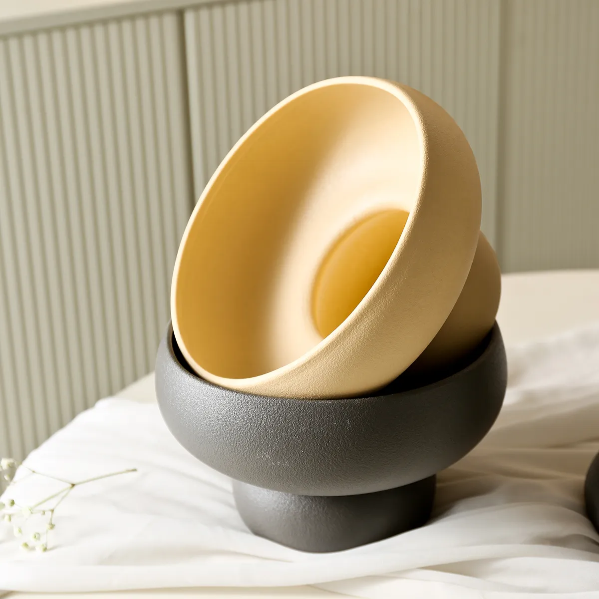 Ceramic Home Decor Vases Wholesale, Stacked Ring Design-3