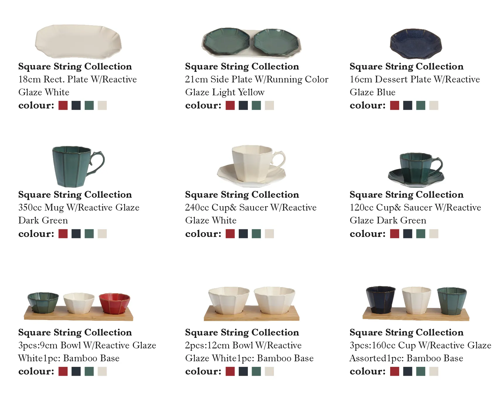 Fine Dining Dinnerware Wholesale, High-Saturation Color Set-10