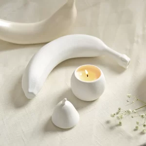 Fruit-Shape Ceramic Candle Jars Wholesale With Lids, Soy Wax-3