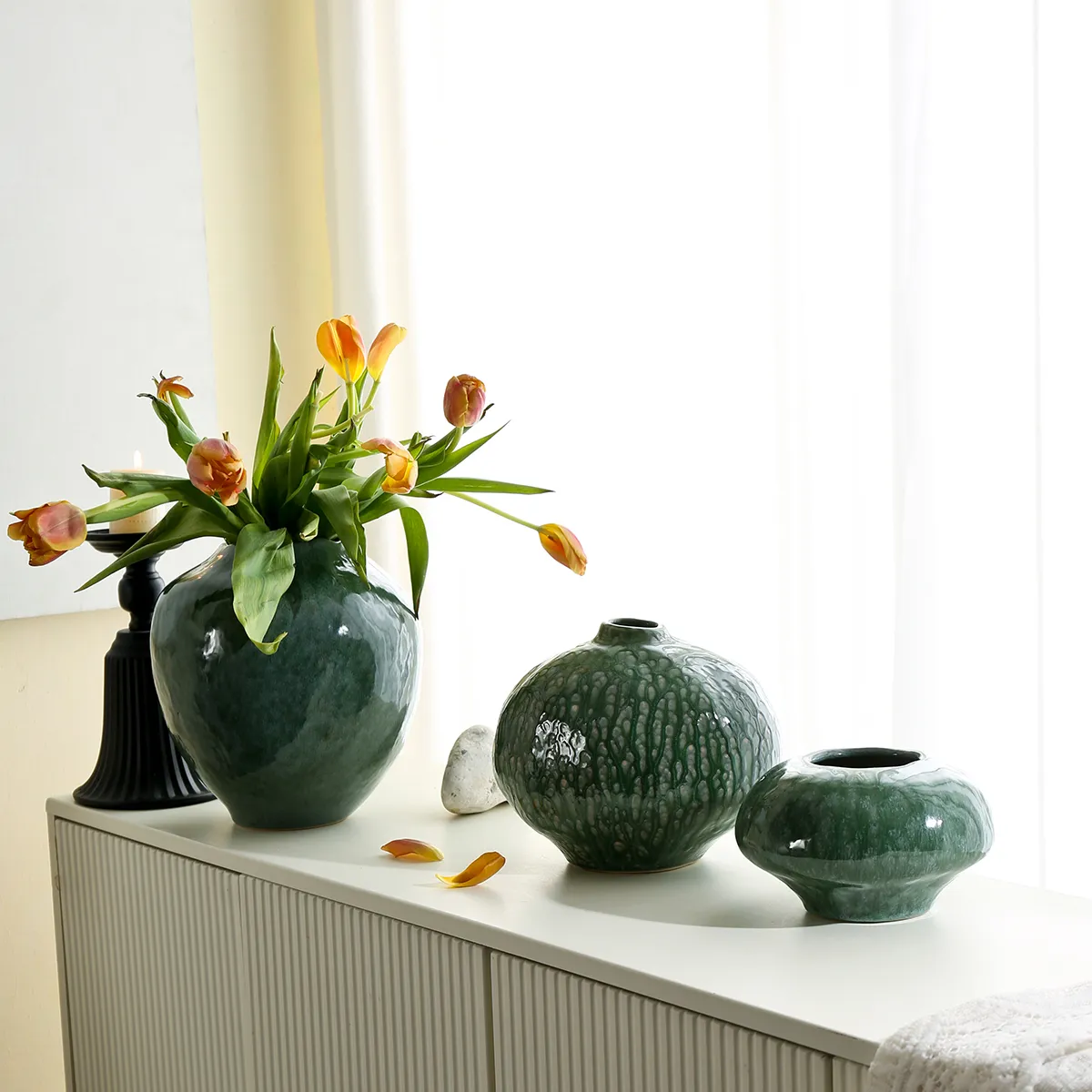 Reactive Glaze Wholesale Decorative Vases With Multi-Size-1