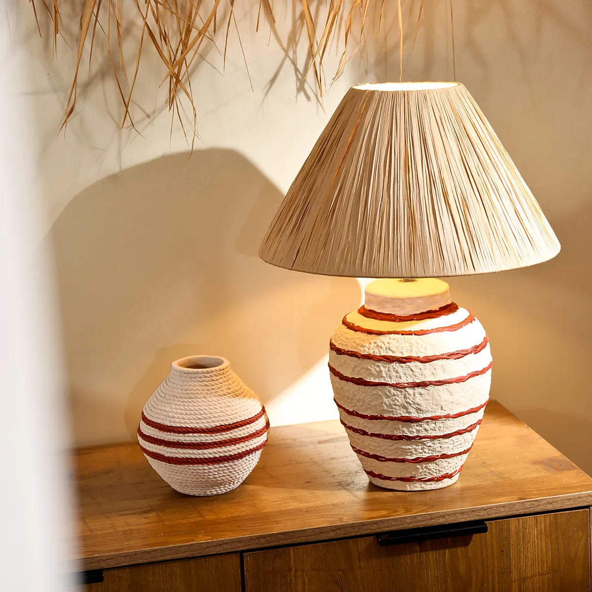 Rope-Woven Texture Bulk Flower Vases with Multiple Sizes-5