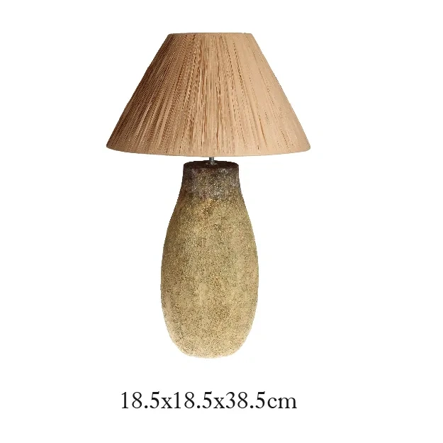 Wholesale Bedside Lamps, Ceramic Base with Pleated Lampshade-2