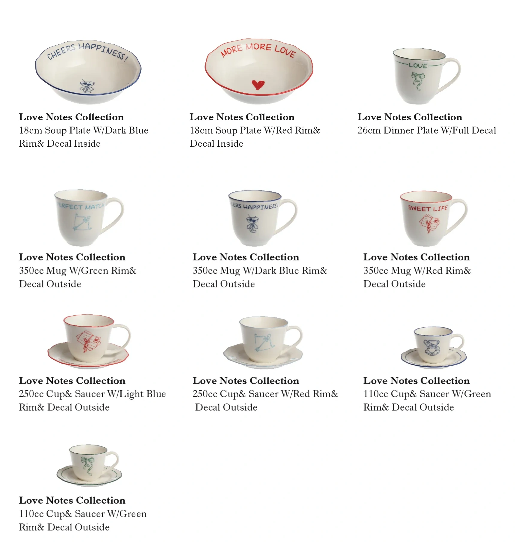 Wholesale White Porcelain Dinnerware with Heartwarming Note-2