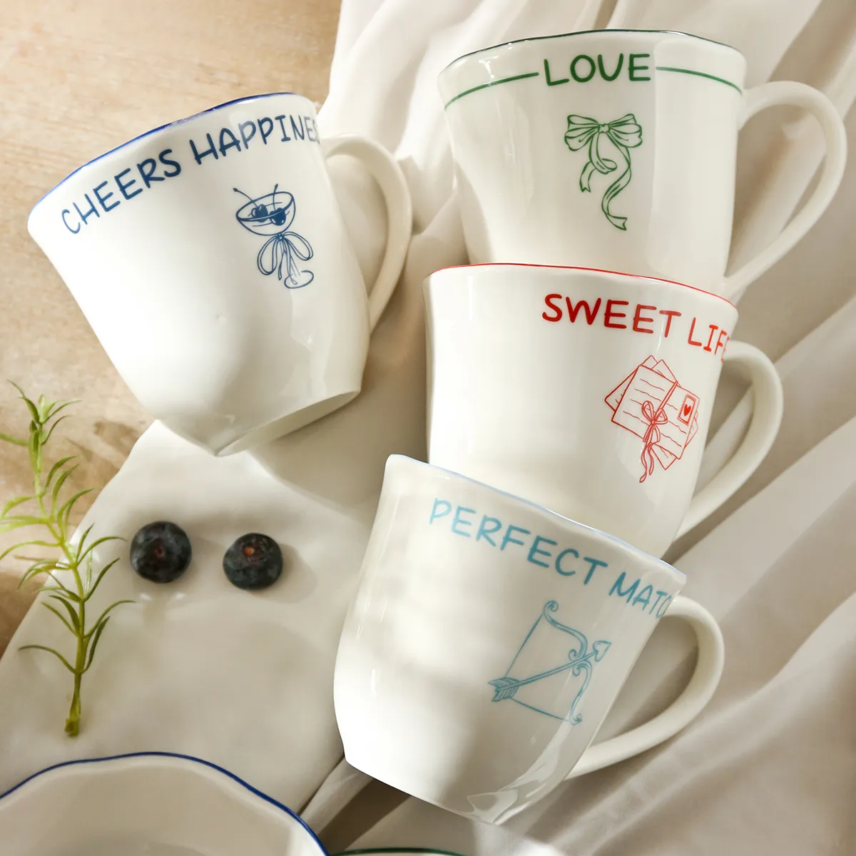 Wholesale White Porcelain Dinnerware with Heartwarming Note-6
