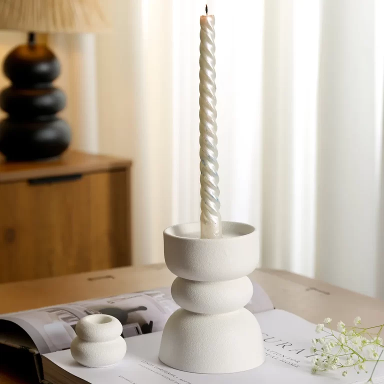 セラミック キャンドル スティック ホルダー バルク ドーナツ デザイン-2
