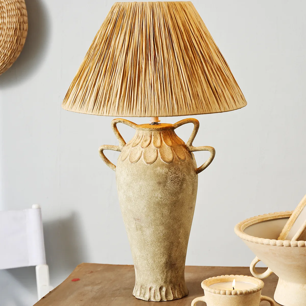 Завод Оптовая керамические основания лампы, деревенские настольные лампы-1